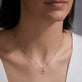 Image of 14K Yellow Gold Gold Initial Charm on Models Neck