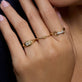 Image of 10K Yellow Gold Gold Knot Ring with Stone and Strand Rings