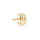 Stone and Strand 14K Yellow Gold Gothic Pave Initial Stud Rear Image