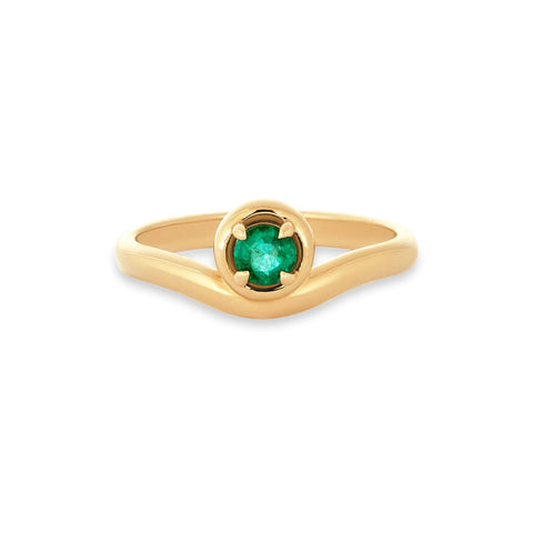 Stone and Strand 10K Yellow Gold Green With Envy Merge Ring Front Image