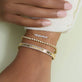 Image of 10K Yellow Gold Hey Mama Pave Slider Bracelet with Stone and Strand Bracelets