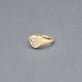 Stone and Strand 14K Yellow Gold Hold My Heart Signet Ring Editorial Image