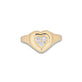 Stone and Strand 14K Yellow Gold Hold My Heart Signet Ring Front Image