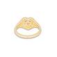 Stone and Strand 14K Yellow Gold Hold My Heart Signet Ring Rear Image