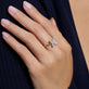 Image of 10K Yellow Gold Jumbo Butterfly Diamond Ring on Models Hand