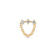 Stone and Strand 14K Yellow Gold Lab-Created Diamond Bright Lights Chain Push Pin Flat Back Front Image