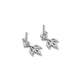 Stone and Strand 14K White Gold Lab-Created Diamond Fleur Dangle Earrings Rear Image