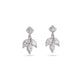 Stone and Strand 14K White Gold Lab-Created Diamond Fleur Dangle Earrings Side Image