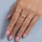 Image of 14K Yellow Gold Lab-Created Diamond Gala Ring with Stone and Strand Rings