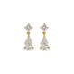 Stone and Strand 14K Yellow Gold Lab-Created Diamond Script Earrings Front Image