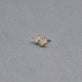 Stone and Strand 14K Yellow Gold Lab-Created Diamond Two Princess Push Pin Flat Back Editorial Image