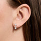 Image of 14K White Gold Lab-Created Looking Glass Drop Earrings on Models Ear