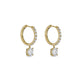 Stone and Strand 14K Yellow Gold Lab-Created Diamond Drop Earrings Side Image