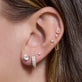 Image of 14K Yellow Gold Lab-Created Classic Diamond Studs with Stone and Strand Earrings