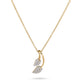 Stone and Strand 10K Yellow Gold Little Leaf Necklace Close Up Image