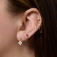 Image of 10K Yellow Gold Luckiest Clover Diamond Drop Earrings with Stone and Strand Earrings