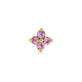 Stone and Strand 10K Yellow Gold Luckiest Clover Pink Sapphire Studs Front Single Image