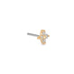 Stone and Strand 14K Yellow Gold Luckiest Clover Push Pin Flat Back Side Image