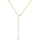 Stone and Strand 14K Yellow Gold Luxe Diamond Chain Lariat Necklace Front Image