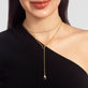 Image of 14K Yellow Gold Luxe Diamond Chain Lariat Necklace with Stone and Strand Necklaces