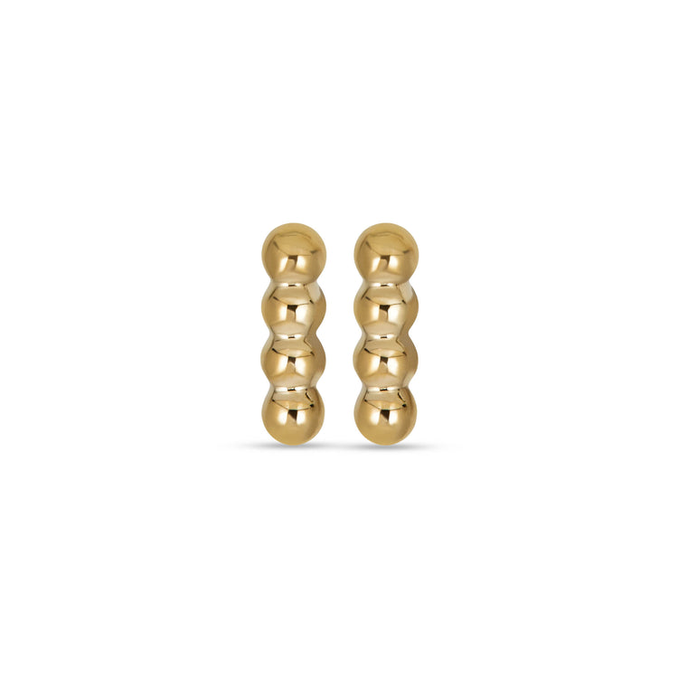 Stone and Strand 10K Yellow Gold Mini Mochi Bar Studs Front Image