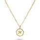 Stone and Strand 10K Yellow Gold Mini Portrait Medallion Necklace Close Up Image