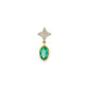 Stone and Strand 10K Yellow Gold Myrtle Diamond and Emerald Earrings Front Single Image