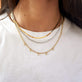 Image of 10K Yellow Gold Golden Glow Herringbone Necklace with Stone and Strand Necklaces