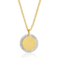 Pave Diamond Disc Necklace