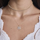 Image of 10K Yellow Gold Pave Mama Love Diamond Necklace with Stone and Strand Necklaces