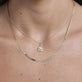 Image of 10K Yellow Gold Pave Note To Self Diamond Necklace with Stone and Strand Necklaces