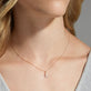 Image of 10K Yellow Gold Pave Varsity Initial Necklace on Models Neck