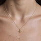 Image of 10K Yellow Gold Pickle Baller Necklace on Models Neck