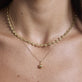 Image of 10K Yellow Gold Pickle Baller Necklace with Stone and Strand Necklaces