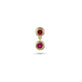 Stone and Strand 14K Yellow Gold Pink Topaz and Ruby Power Drop Earrings Front Single Image