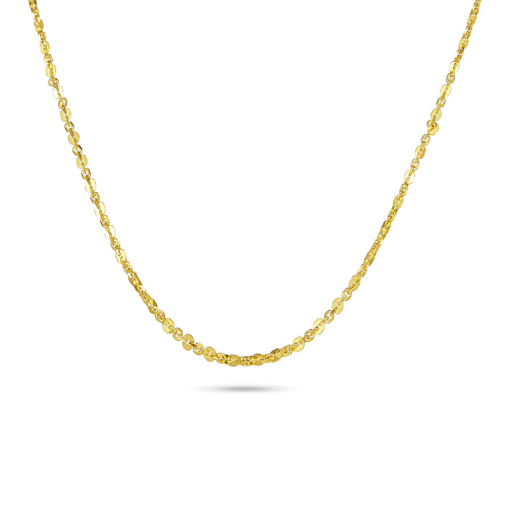 Stone and Strand 14K Yellow Gold Pivot by Stone and Strand Smashed Rolo Chain Close Up Image