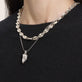 Image of Sterling Silver Post Run High Silver Necklace with Stone and Strand Necklaces