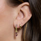 Image of 10K Yellow Gold Rainbow Bright Drop Earrings with Stone and Strand Earrings