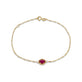 Stone and Strand 10K Yellow Gold Ruby Diamond Bonbon Bracelet Front Image