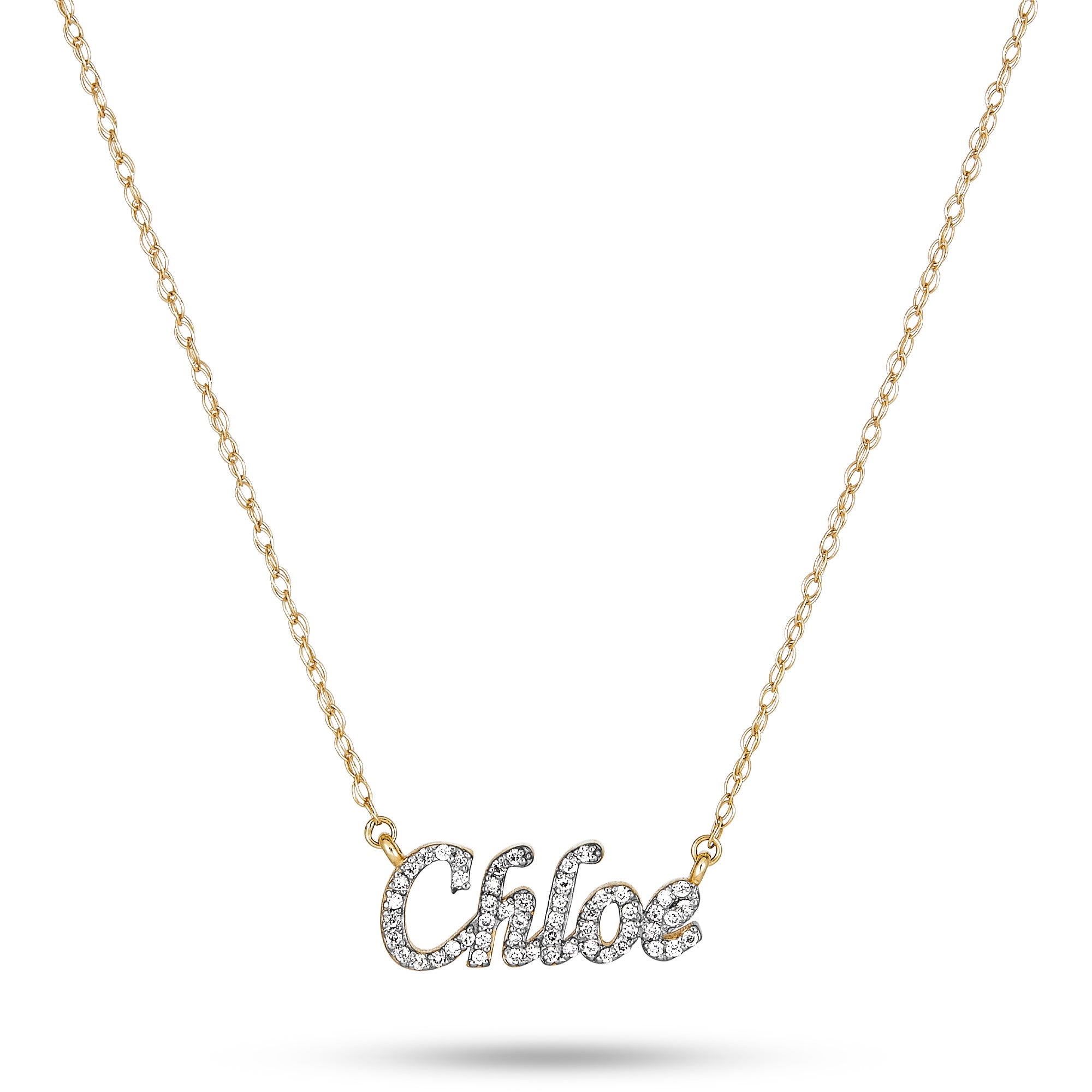Say My Name Diamond Necklace – STONE AND STRAND