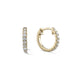 Stone and Strand 14K Yellow Gold Second Hole Diamond Pave Huggies Front and Side Image