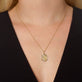 Image of 10K Yellow Gold Secret Garden Medallion Necklace on Models Neck