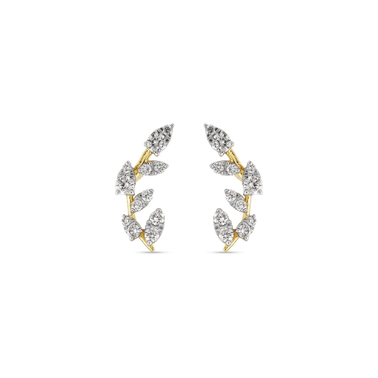 Stone and Strand 10K Yellow Gold Secret Garden Trellis Studs Front Image