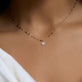 Image of 10K Yellow Gold Small Heart of the Matter Diamond Choker Necklace on Models Neck