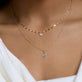 Image of 10K Yellow Gold Small Heart Of The Matter Choker Necklace with Stone and Strand Necklaces