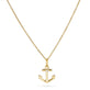 Stone and Strand 10K Yellow Gold Stay Grounded Anchor Necklace Close Up Image