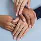 Image of 10K Yellow Gold Sweetheart Bonbon Merge Ring with Stone and Strand Rings