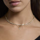 Image of 10K Yellow Gold Dainty Paperclip Necklace with Stone and Strand Necklaces