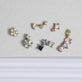 Still life image of Hint Of Pink Buddy Stud with Stone and Strand solid gold jewelry