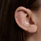 Image of 14K Yellow Gold Sun Push Pin Flat Back on Models Ear